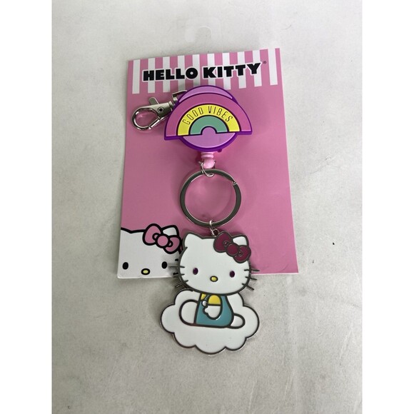 Hello Kitty Good Vibes Keychain Bag Accessory For Keys or Backpack NEW - Picture 1 of 4